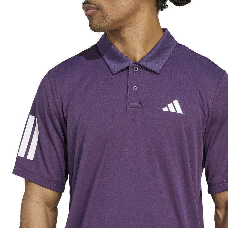 Adidas Club 3 Stripes Polo (M) (Aurora Plum)