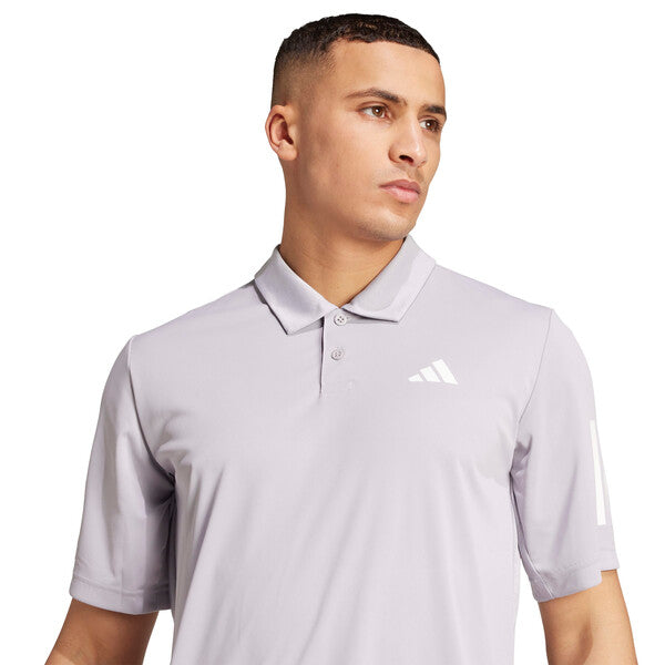 Adidas Club 3 Stripes Polo (M) (Glory Grey)