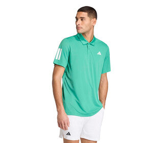 Adidas Club 3 Stripes Polo (M) (Semi Court Green)