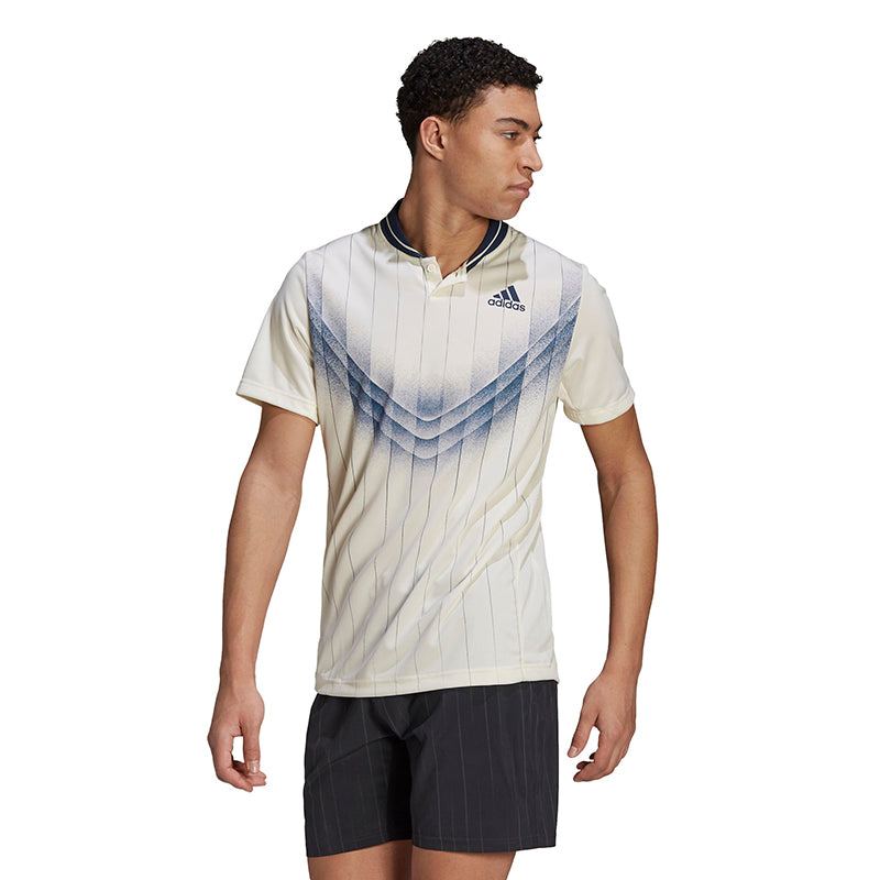 Adidas Graphic Polo (M) (Cream)