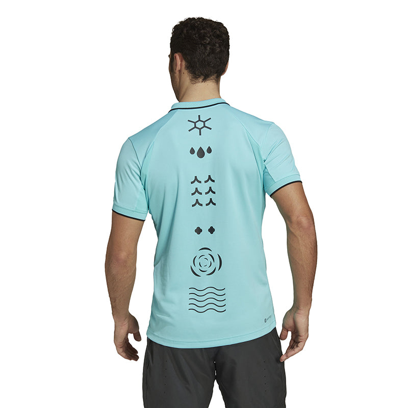 Adidas Paris Freelift Polo (M) (Aqua)