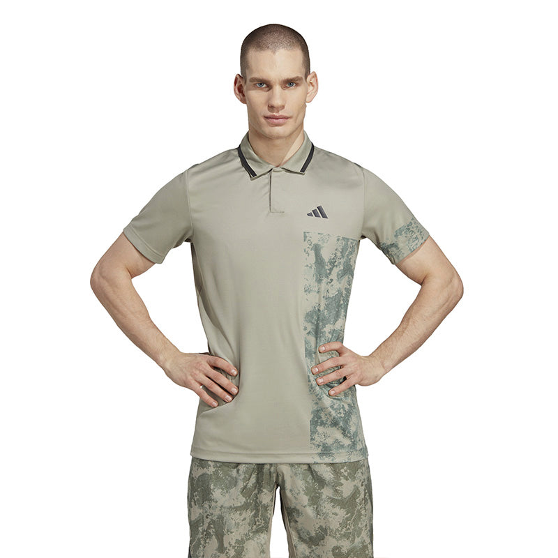Adidas Paris Freelift Polo (M) (Silver Pebble)