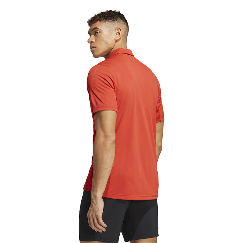Adidas Club 3 Stripe Polo (M) (Preloved Red)