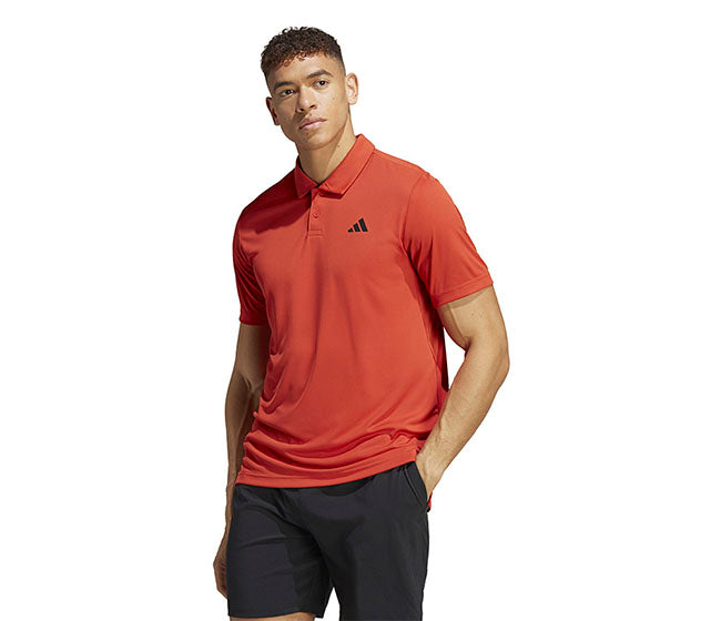 Adidas Club 3 Stripe Polo (M) (Preloved Red)