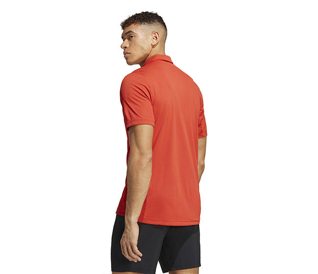 Adidas Club 3 Stripe Polo (M) (Preloved Red)