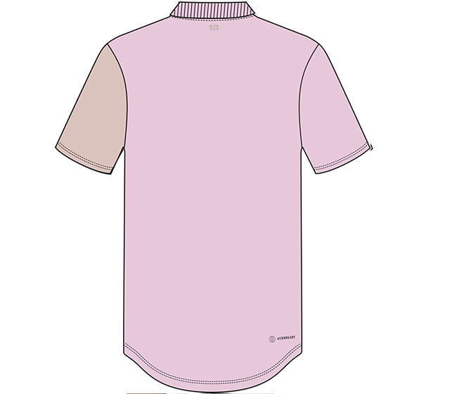 Adidas Clubhouse Color Block Polo (M) (Clear Pink)