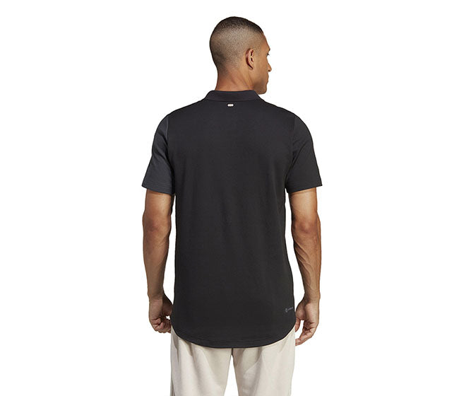 Adidas Clubhouse Color Block Polo (M) (Black/Carbon)