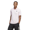 Adidas Club 3 Stripe Polo (M) (Clear Pink)
