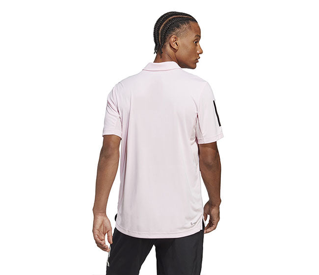 Adidas Club 3 Stripe Polo (M) (Clear Pink)