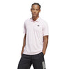 Adidas Club 3 Stripe Polo (M) (Clear Pink)