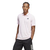 Adidas Club 3 Stripe Polo (M) (Clear Pink)