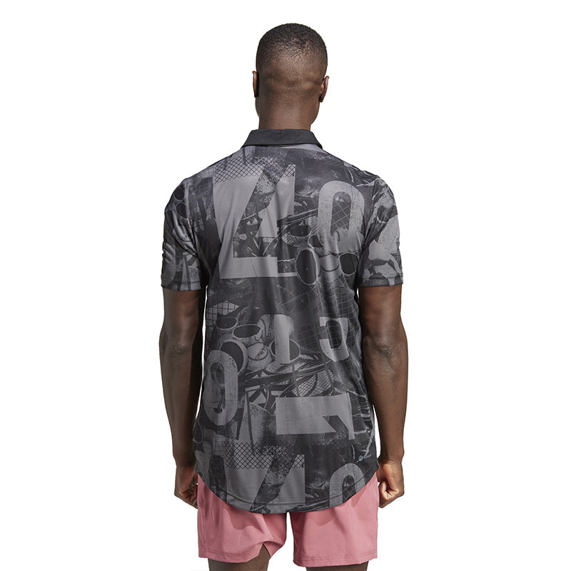 Adidas Club Graphic Polo (M) (Grey)