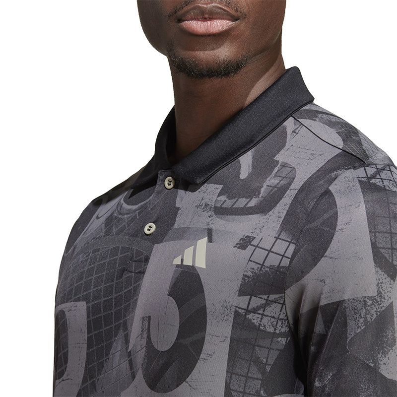 Adidas Club Graphic Polo (M) (Grey)
