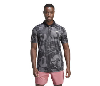 Adidas Club Graphic Polo (M) (Grey)