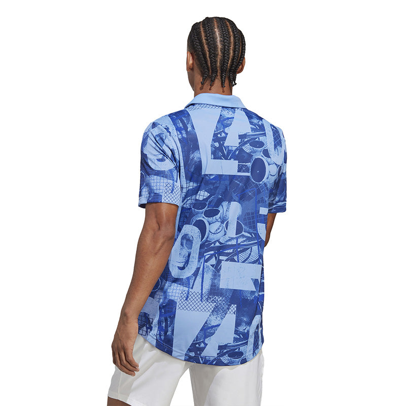 Adidas Club Graphic Polo (M) (Blue Fusion)