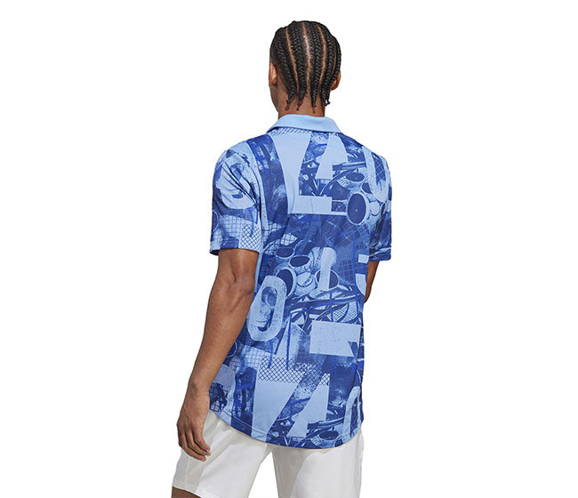 Adidas Club Graphic Polo (M) (Blue Fusion)