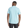 Adidas Club 3 Stripe Polo (M) (Aqua)