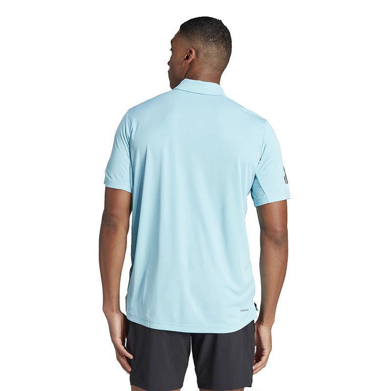 Adidas Club 3 Stripe Polo (M) (Aqua)