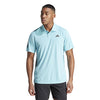 Adidas Club 3 Stripe Polo (M) (Aqua)