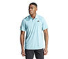 Adidas Club 3 Stripe Polo (M) (Aqua)