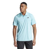 Adidas Club 3 Stripe Polo (M) (Aqua)