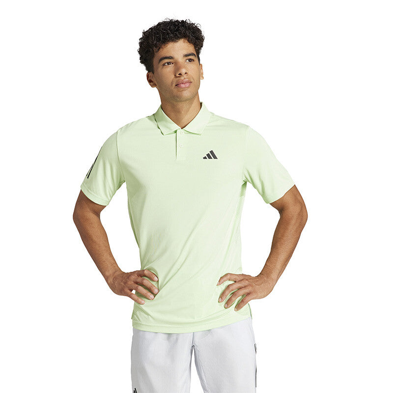 Adidas Club 3 Stripe Polo (M) (Green Spark)