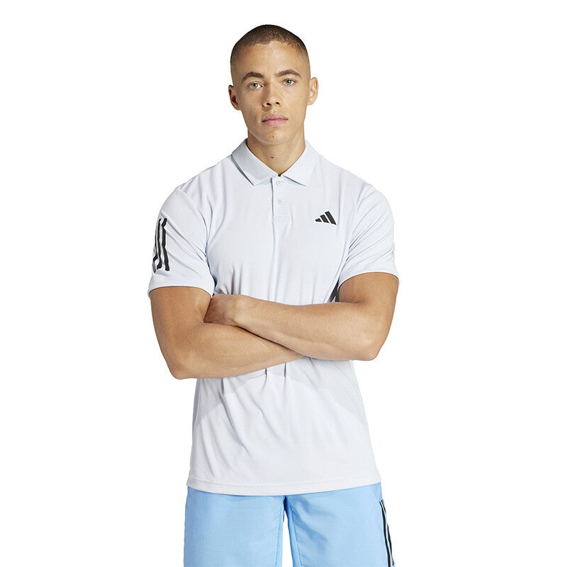 Adidas Club 3 Stripe Polo (M) (Halo Blue)