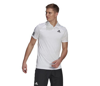 Adidas Club 3 Stripe Polo (M) (White)