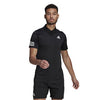 Adidas Club 3 Stripe Polo (M) (Black)