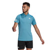 Adidas Club 3 Stripe Polo (M) (Blue)