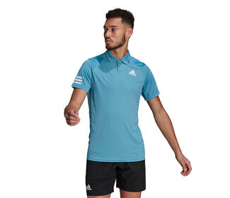 Adidas Club 3 Stripe Polo (M) (Blue)