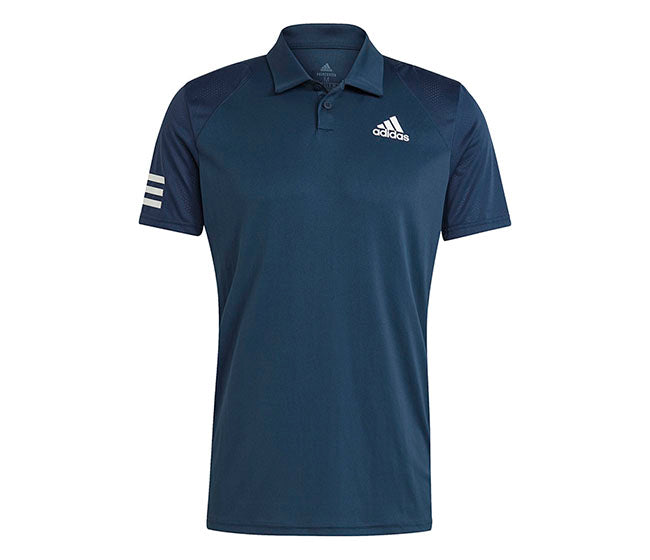 Adidas Club 3 Stripe Polo (M) (Navy)