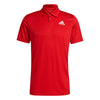 Adidas Club 3 Stripe Polo (M) (Red)