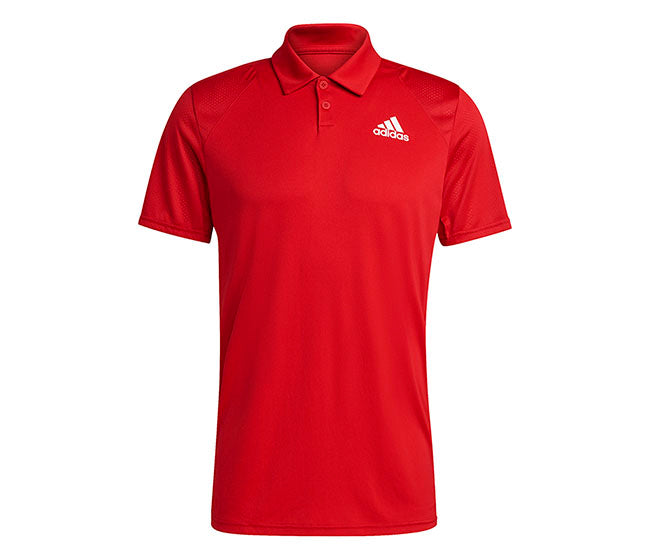Adidas Club 3 Stripe Polo (M) (Red)