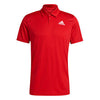 Adidas Club 3 Stripe Polo (M) (Red)