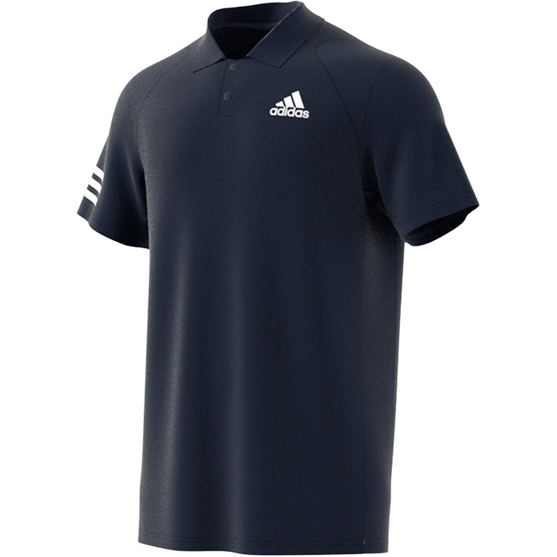 Adidas Club 3 Stripe Polo (M) (Navy)