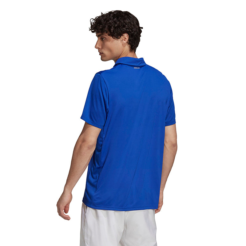 Adidas Club 3 Stripe Polo (M) (Blue)