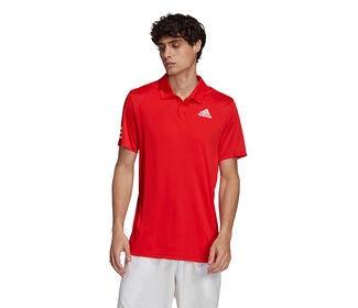 Adidas Club 3 Stripe Polo (M) (Red)