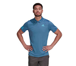 Adidas Club 3 Stripe Polo (M) (Blue)