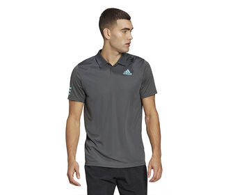 Adidas Club 3 Stripe Polo (M) (Dark Grey)