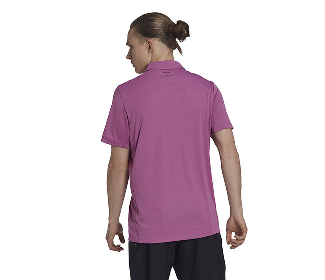 Adidas Club 3 Stripe Polo (M) (Pink)