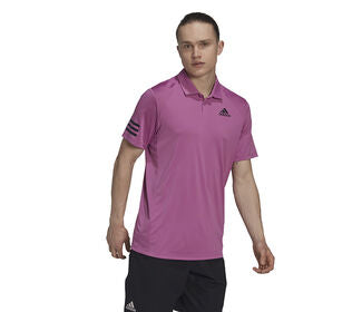 Adidas Club 3 Stripe Polo (M) (Pink)