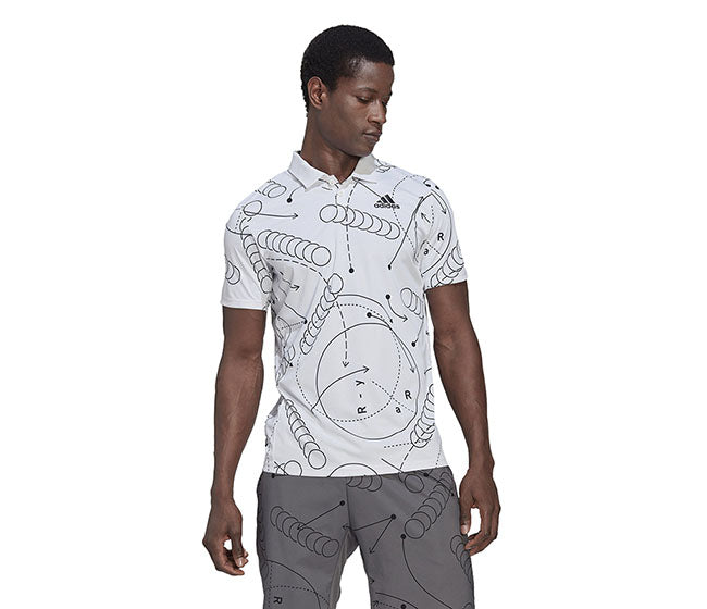 Adidas Club Graphic Polo (M) (White)