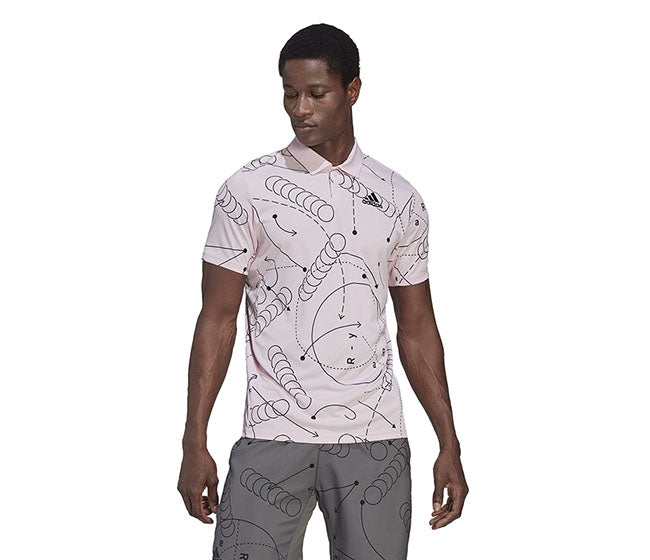 Adidas Club Graphic Polo (M) (Pink)
