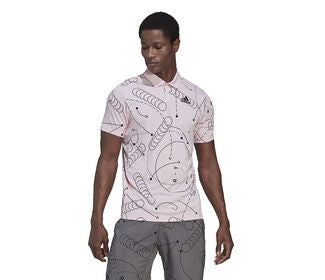 Adidas Club Graphic Polo (M) (Pink)
