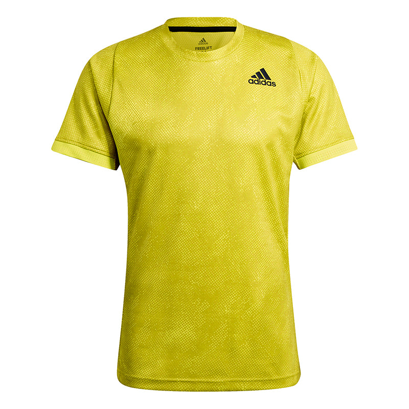 Adidas Freelift Primeblue Printed Tee (M) (Yellow)