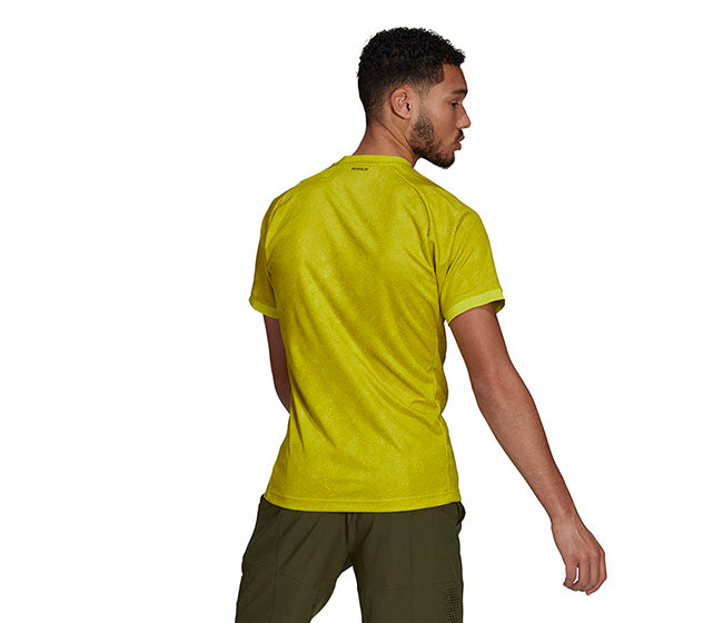 Adidas Freelift Primeblue Printed Tee (M) (Yellow)