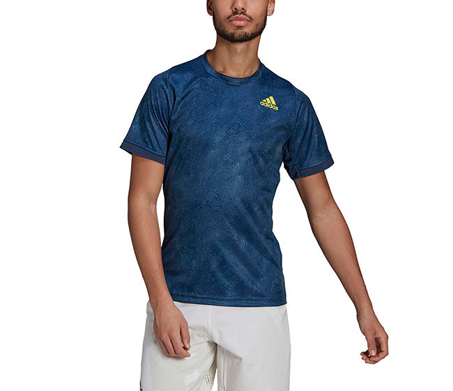 Adidas Freelift Primeblue Printed Tee (M) (Navy)