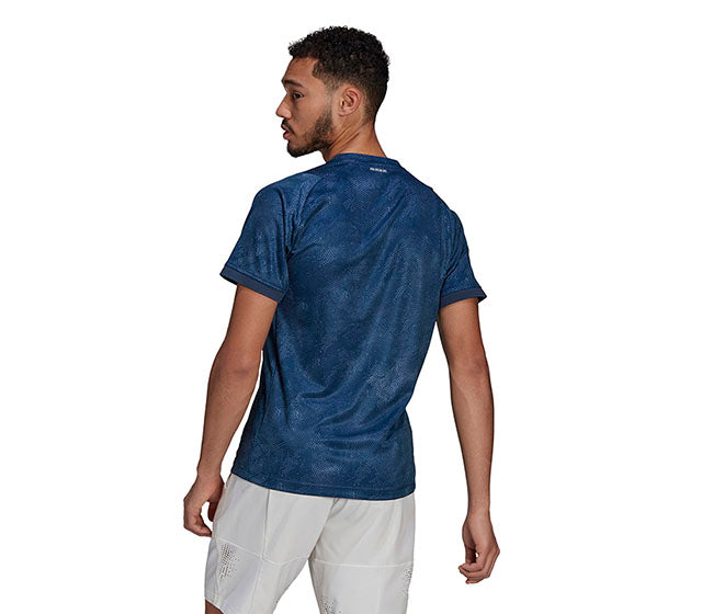 Adidas Freelift Primeblue Printed Tee (M) (Navy)