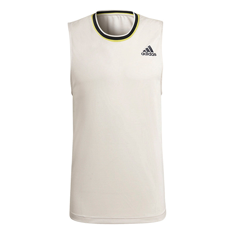 Adidas Sleeveless Primeblue Tee (M) (Cream)